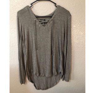 Rue21 Lace Up Long Sleeve Tee